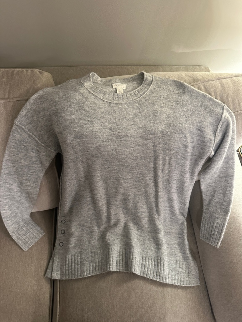 Caslon Heather Gray Crewneck Sweater - minimalist, cashmere, winter